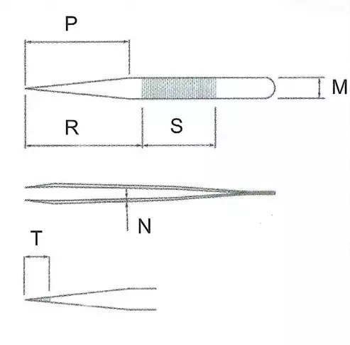 Fine Straight Pointed Tweezer / 고정밀트위저, Rubis®,RU-1-SA