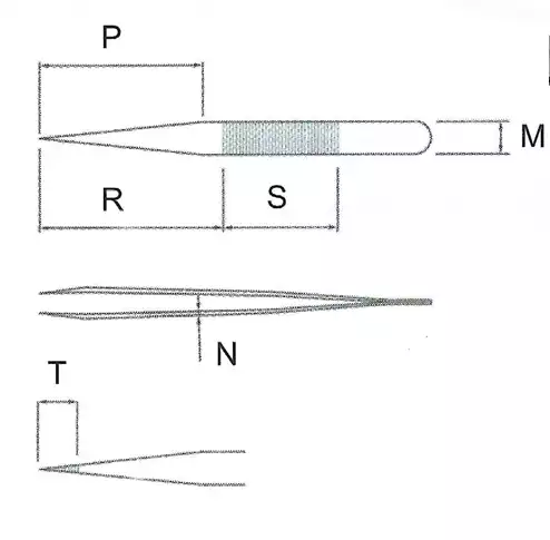 Fine Straight Pointed Tweezer / 고정밀트위저, Rubis®,RU-26-SA
