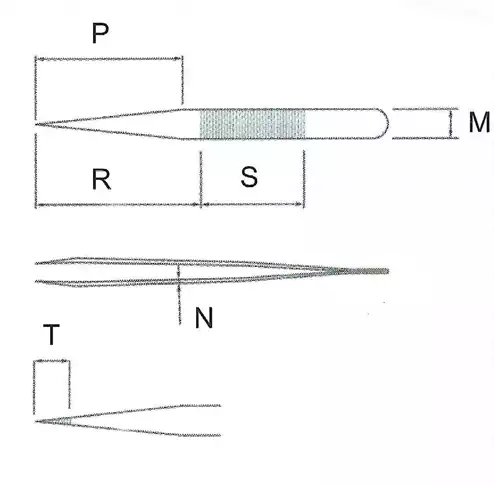 Fine Straight Pointed Tweezer / 고정밀트위저, Rubis®,RU-3-SA