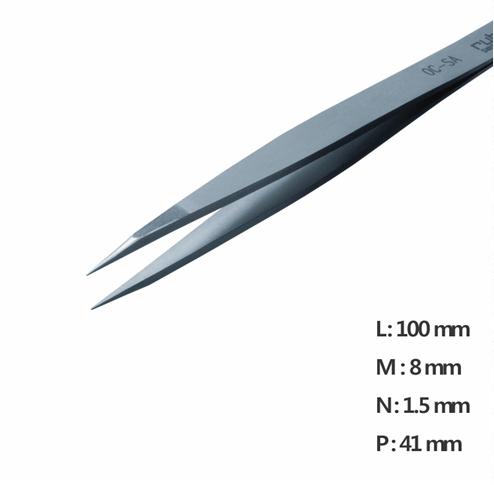 Fine Straight Pointed Tweezer / 고정밀트위저, Rubis®,RU-0C-10-SA