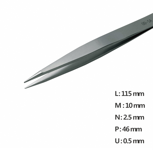 Sturdy, Strong Pointed Tweezer / 정밀트위저, Rubis®,RU-00-SA