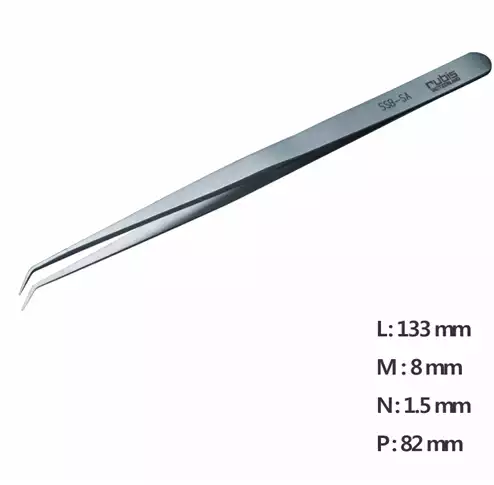Ultra Fine Pointed, Curved and angled Tweezer / 고정밀트위저, Rubis®,RU-SSB-SA