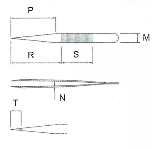 Ultra Fine Pointed, Curved and angled Tweezer / 고정밀트위저,Rubis® ,RU-5A-SA