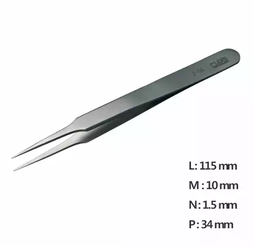 Ultra Fine Pointed, Curved and angled Tweezer / 고정밀트위저,Rubis®,RU-2-SA