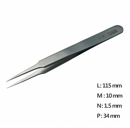 Ultra Fine Pointed, Curved and angled Tweezer / 고정밀트위저,Rubis®,RU-2-SA