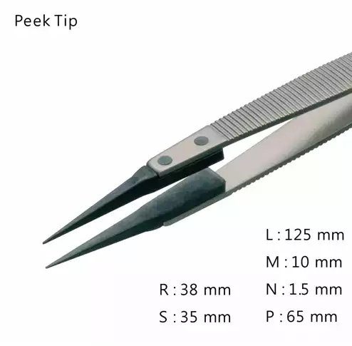 Polymer and Ceramic Tip Tweezer / 세라믹팁트위저, Rubis®,RU-258Peek-SA
