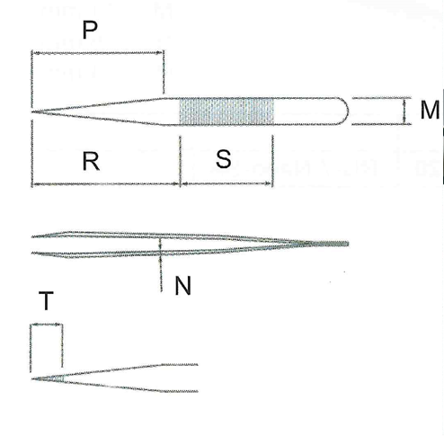 Polymer and Ceramic Tip Tweezer / 세라믹팁트위저, Rubis®,RU-49B-SA