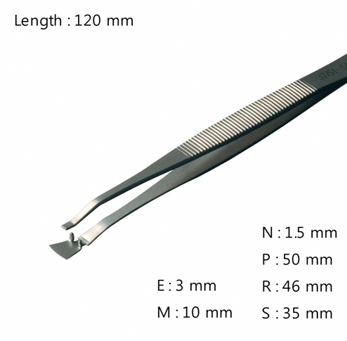 Wafer Handling Tweezer / 고정밀웨이퍼용트위저, Rubis®,RU-37S-1-SA