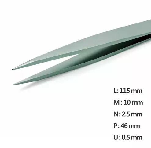 Ultra Fine Pointed Nano Tweezer / 고정밀트위저, Rubis®,RU-00 Nano-SA
