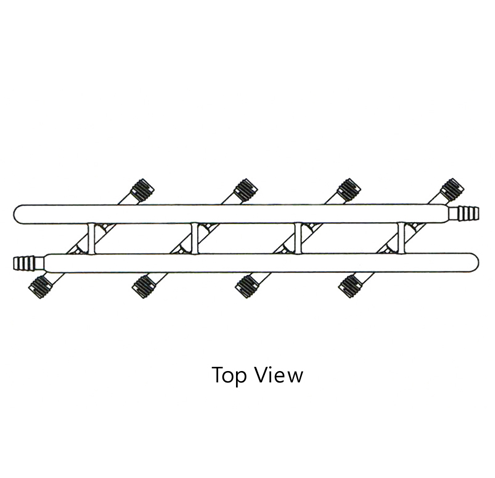 Double Bank Vacuum Manifold with Chem-Vac™ Valve / 이중메니폴드, 테프론니들밸브형, 45˚ 사선형