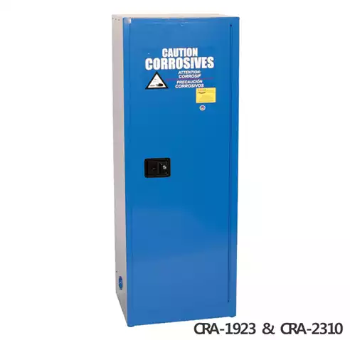 Acid & Corrosive Flammable Safety Cabinet / 산 및 부식성용안전캐비넷, Poly Shelf & Bottom Tray