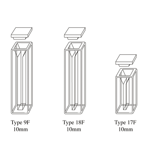 Semi-Micro & Micro Fluorometer Cell, 4-Side Polished / 세미마이크로 & 마이크로형광셀, 4면 투명