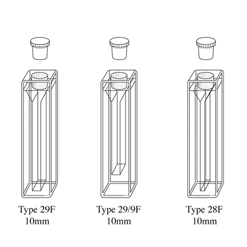 Semi-Micro & Micro Fluorometer Cell, 4-Side Polished / 세미마이크로 & 마이크로형광셀, 4면 투명