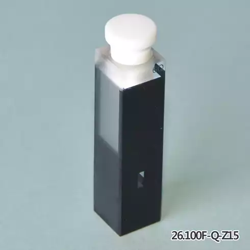 Black Sub-Micro Fluorometer Cell, 4-Side Polished / 서브마이크로형광셀, 4면투명, Black