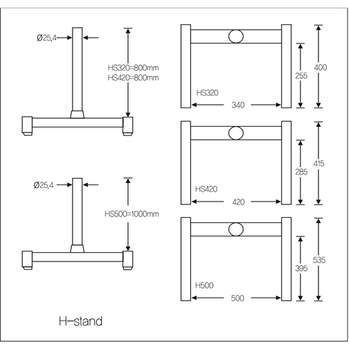 Stand for heavy duty, H-shaped type / 고중량용스탠드, H모양 타입