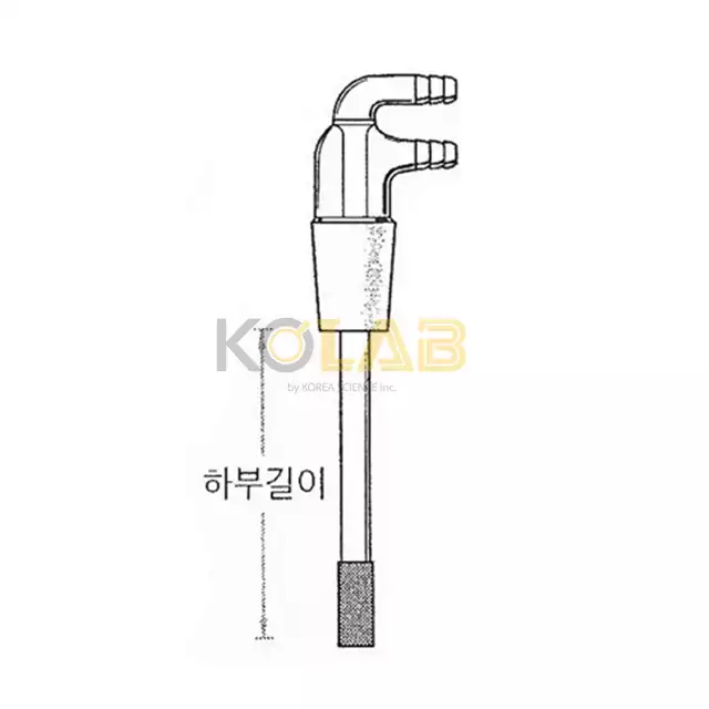 Adapter, Gas inlet, Two-way, With filter / 휠타부이방가스투입아답타