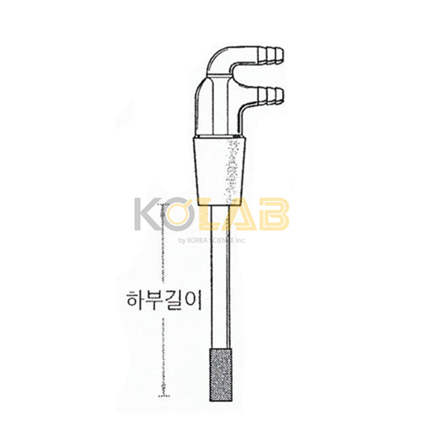 Adapter, Gas inlet, Two-way, With filter / 휠타부이방가스투입아답타