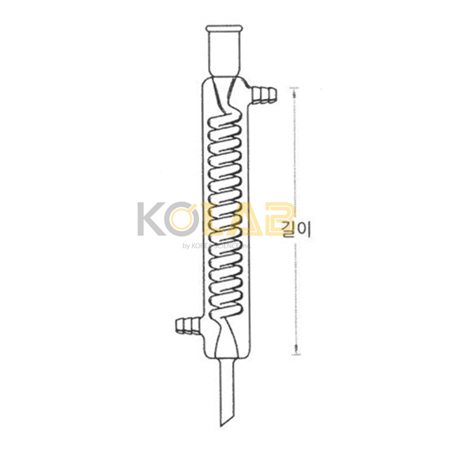 Condenser, Graham, For rubber stopper / 나사관냉각기, 고무마개연결용