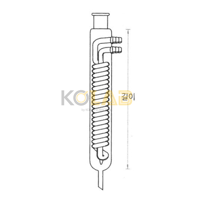 Condenser, Dimroth, For rubber stopper / 환류냉각기, 고무마개연결용