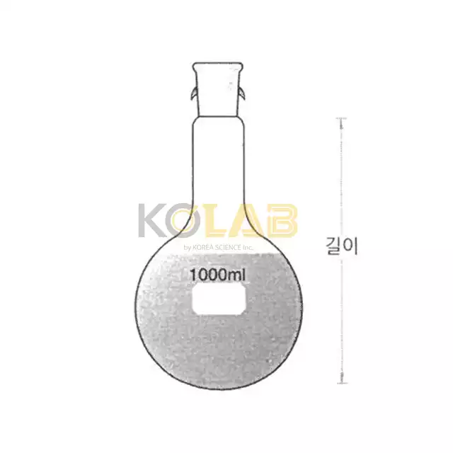 Flask, Round, For cyanide apparatus / 죠인트시안증류용플라스크