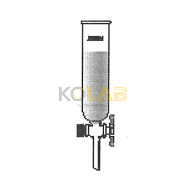 Funnel, Cylinderical, Teflon cock / 원통분액깔대기