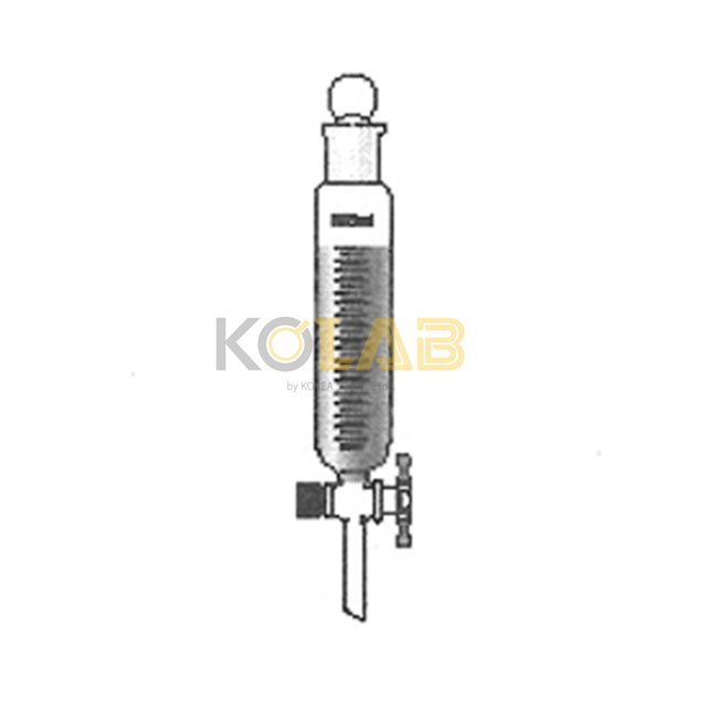 Funnel, Cylinderical, Teflon cock / 공전, 원통분액깔대기