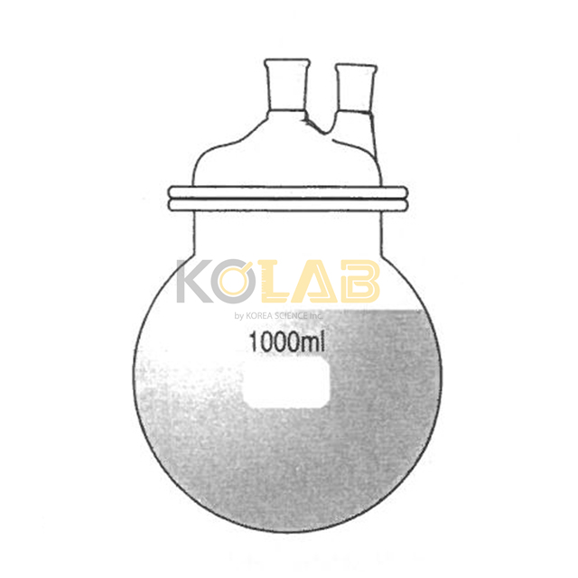 Reaction flask, Round bottom flask type, 2Neck / 플라스크형반응조세트, 2구