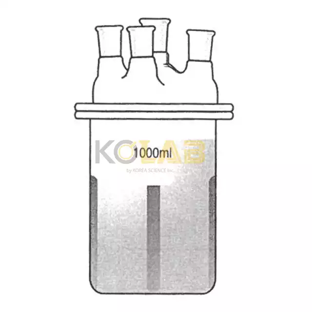 Reaction flask, Beaker flat bottom type, Baffled, 4Neck / 비이커형진탕 반응조세트, 4구