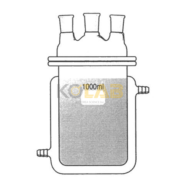 Reaction flask, Jacketed, 3Neck / 이중자켓반응조세트, 3구