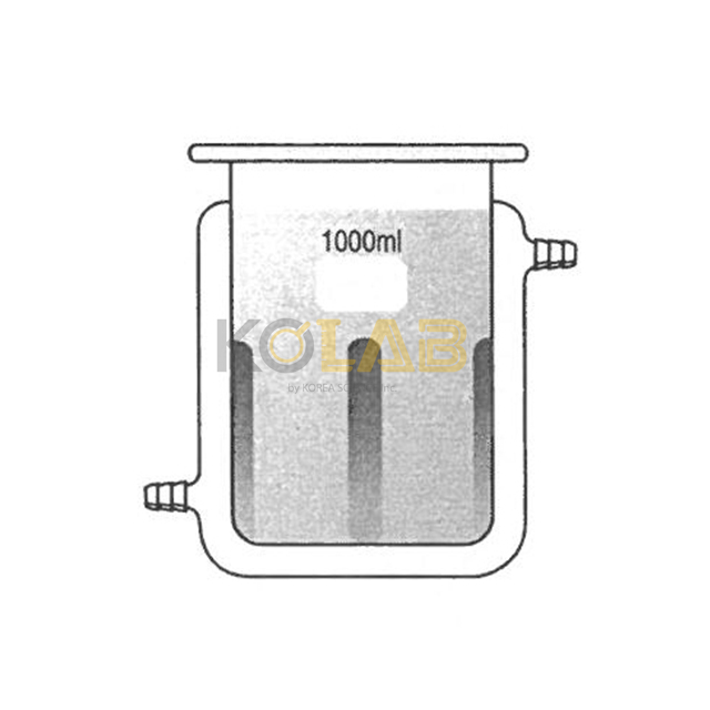 Reaction flask, Jacketed, Baffled / 이중자켓진탕형반응조하부