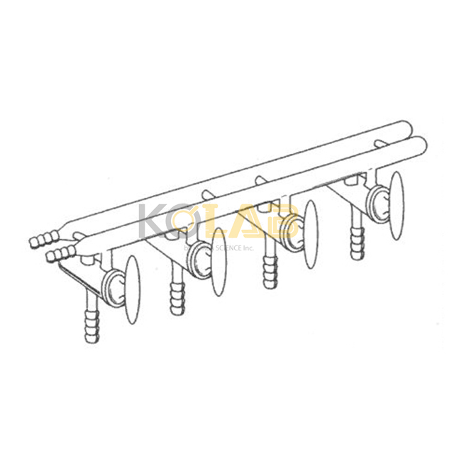 Double manifold, With hose single connections / 이중매니폴드, 일방형호스연결