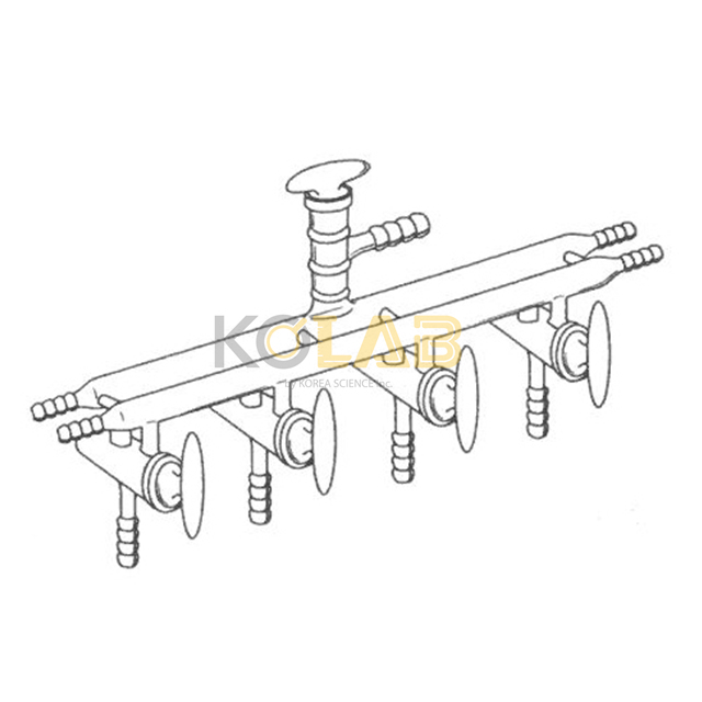 Double manifold, With pressure-relief valves / 이중매니폴드, 압력조절콕크부, 양방향호스연결