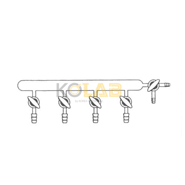 Manifold, Vacuum, single line, Side cock / 매니폴드, 일방콕크일방형호스연결, 진공조절콕크부착