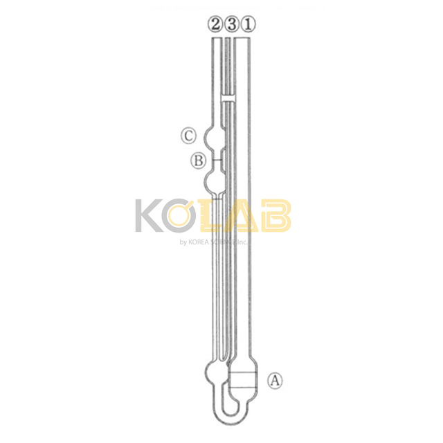 Ubbelohde viscometer / 우베로드형점도계 : 불투명액상용 (낙하초수측정품)