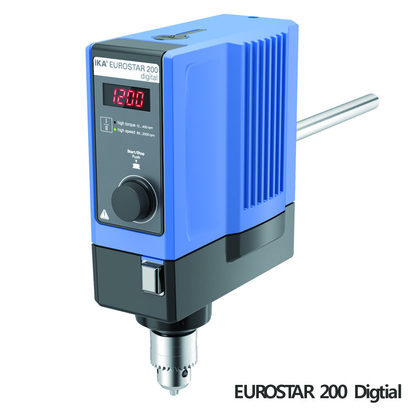 IKA EUROSTAR 200 Digital / Control Electronic Overhead Stirrer / 고점도용오버헤드스터러, 100 L