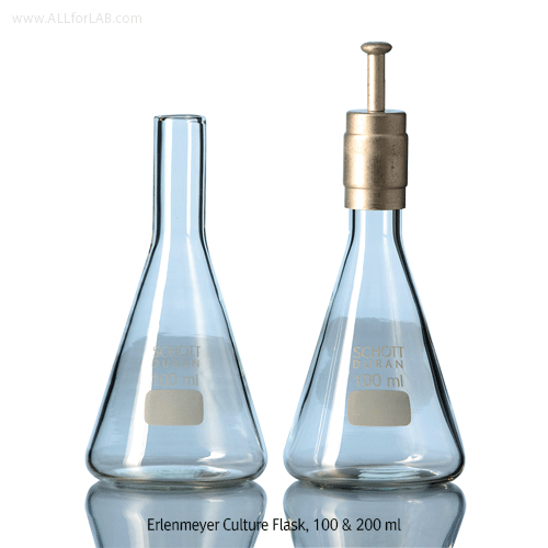 DURAN® Φ18mm neck Culture-Bottle & -Erlenmeyer Flask, 100 & 200㎖ with Straight-rim for Kapsenberg cap Φ18mm, / 배양병 & 삼각플라스크