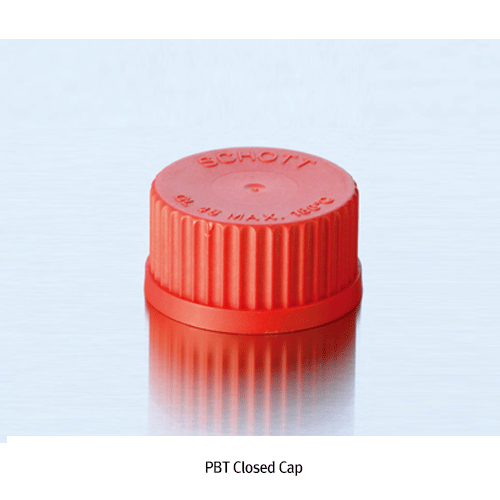 DURAN® GLS80 Connection Cap, with Central 29/32 & 4-Port (GL18: id Φ3.2~Φ12mm) Ideal for Safe Transfer of Liquid, Autoclavable / GLS80 바틀용 센트럴 29/32 & 4구(GL18) 스크류캡 & 부품