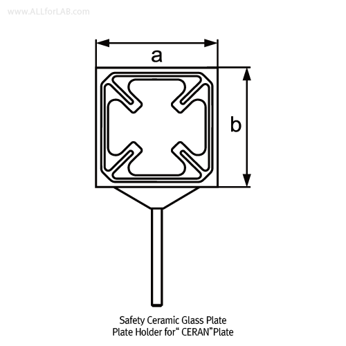 DURAN® Safety Ceramic Glass Plate, CERAN®, Quardrupods, & Plate Holder Suitable for Wire Gauge, -200℃~800/700℃, / “ 세란” 안전 세라믹 글래스 랩-플레이트