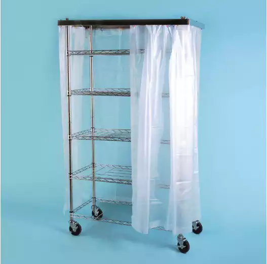 Wire Drying Rack with Curtain / 이동식 초자 건조대, 커튼형