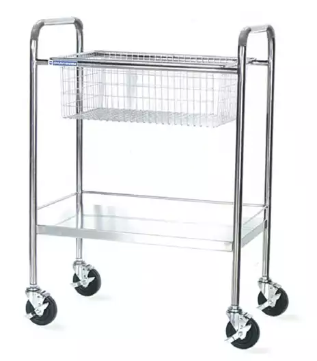 Glassware Cart with SUS Wire Basket  / 스테인레스 바스켓 카트, 거치 방식