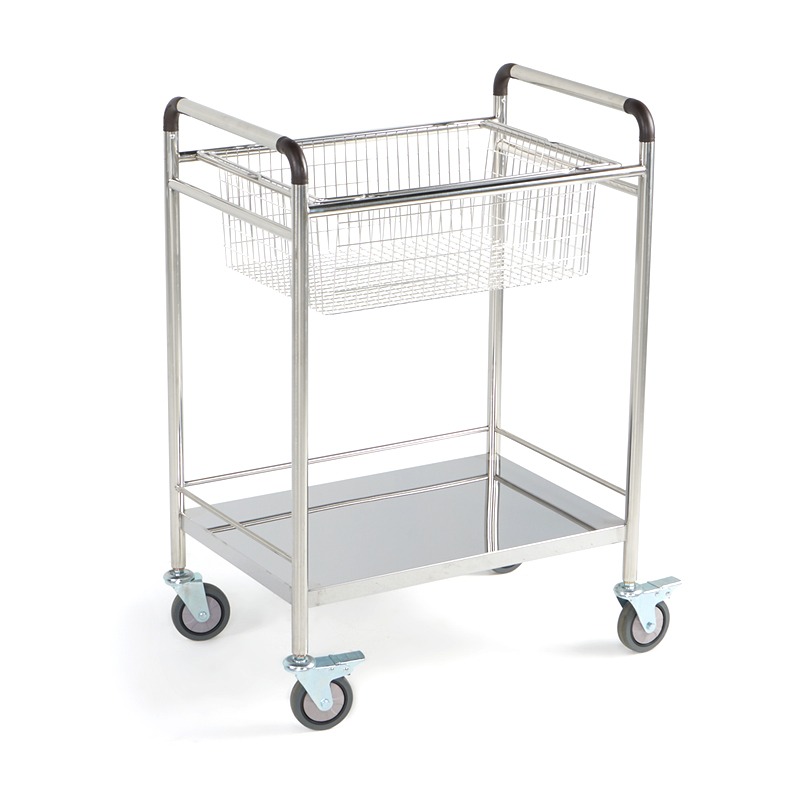 Glassware Cart with SUS Wire Basket  / 스테인레스 바스켓 카트, 거치 방식