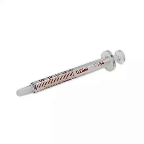 Tuberculin Mini Glass Syringe / 투베르쿨린 미니 유리 주사기, Glass Tip