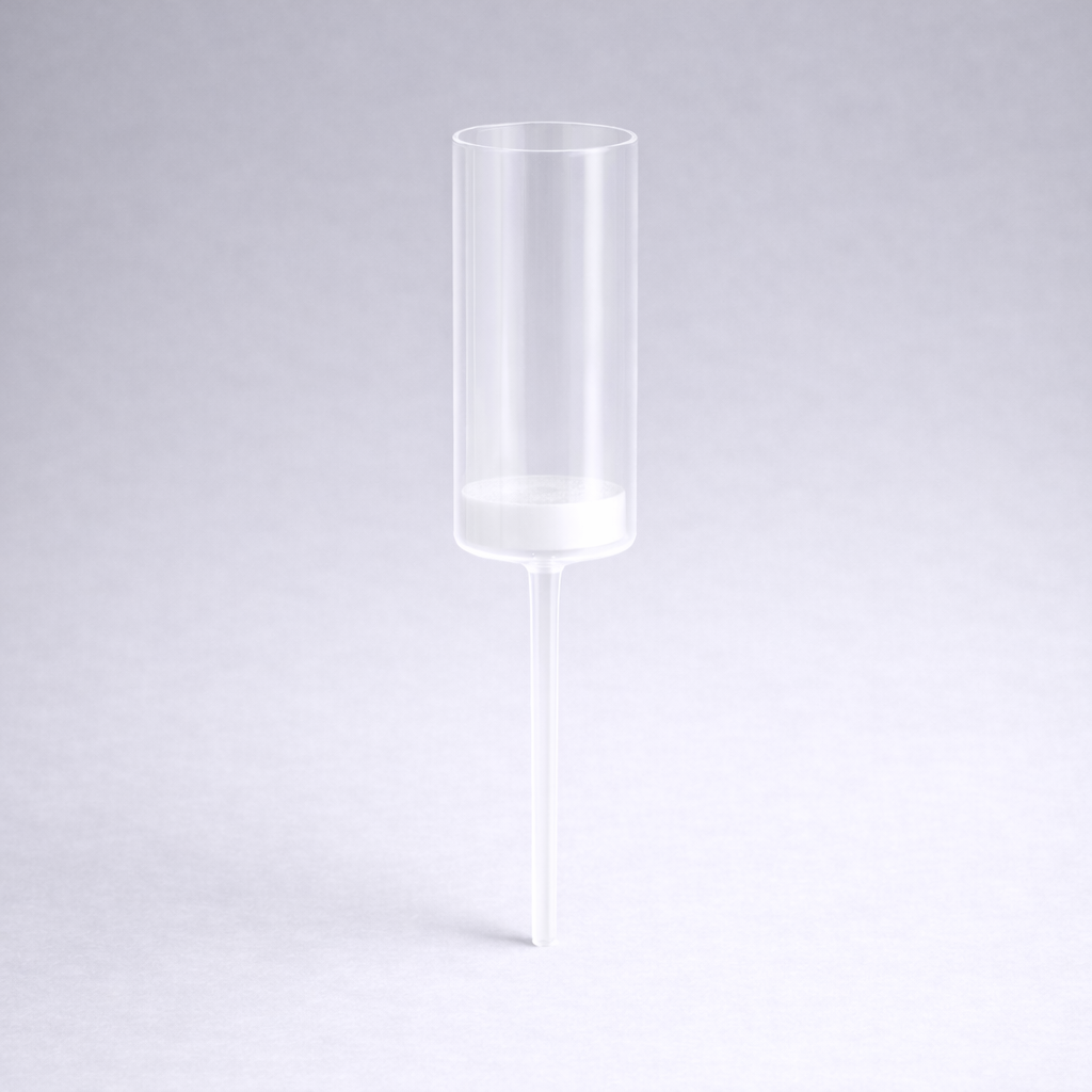 CR-1038-18, 40, 150, Barrel-shaped Filter Funnel Prepacked with Celite/ 일회용 필터 펀넬(깔대기), Celite 충진