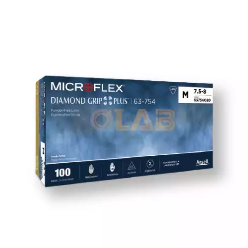Microflex®, Diamond grip, Latex Examination Glove/ Ansell, Microflex®, Diamond grip 라텍스 글러브, Powder Free