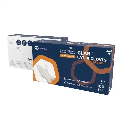 GLAB™ Powder Free Latex Gloves/ GLAB™ 라텍스장갑 (Powder Free)