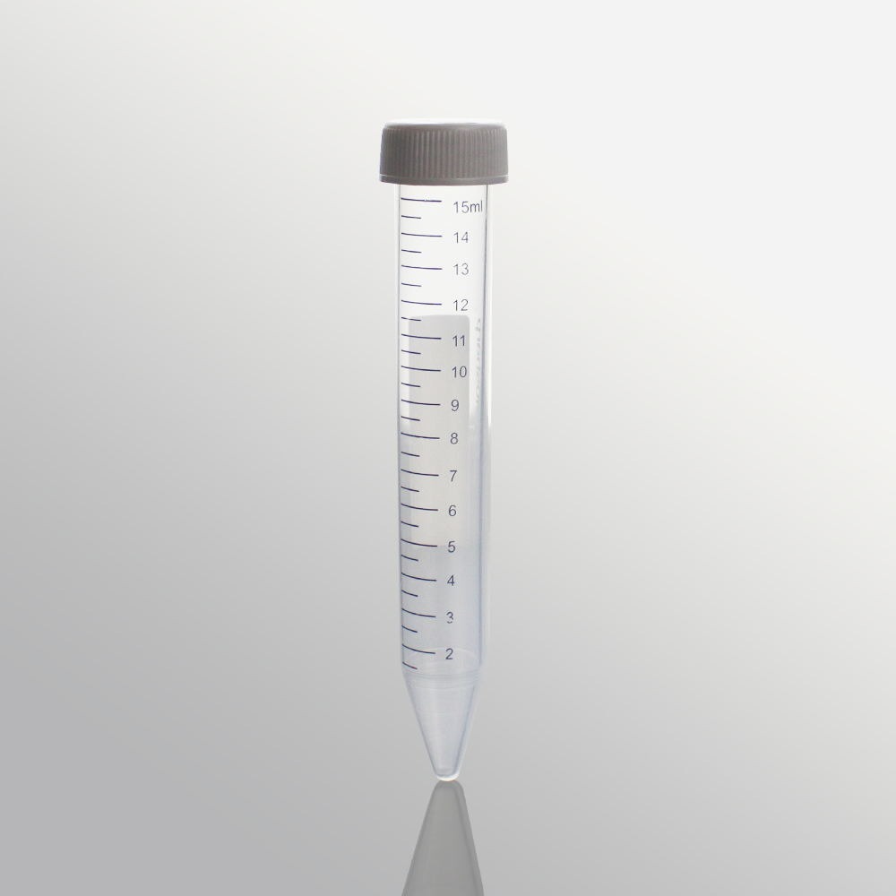 15ml/50ml Centrifuge tube, conical bottom, grey screw cap, sterile
