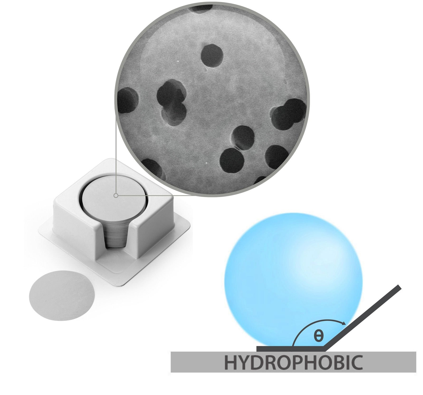 Sterlitech Hydrophobic Polycarbonate(PCTE) Membrane Filter/ 소수성 PCTE 멤브레인필터