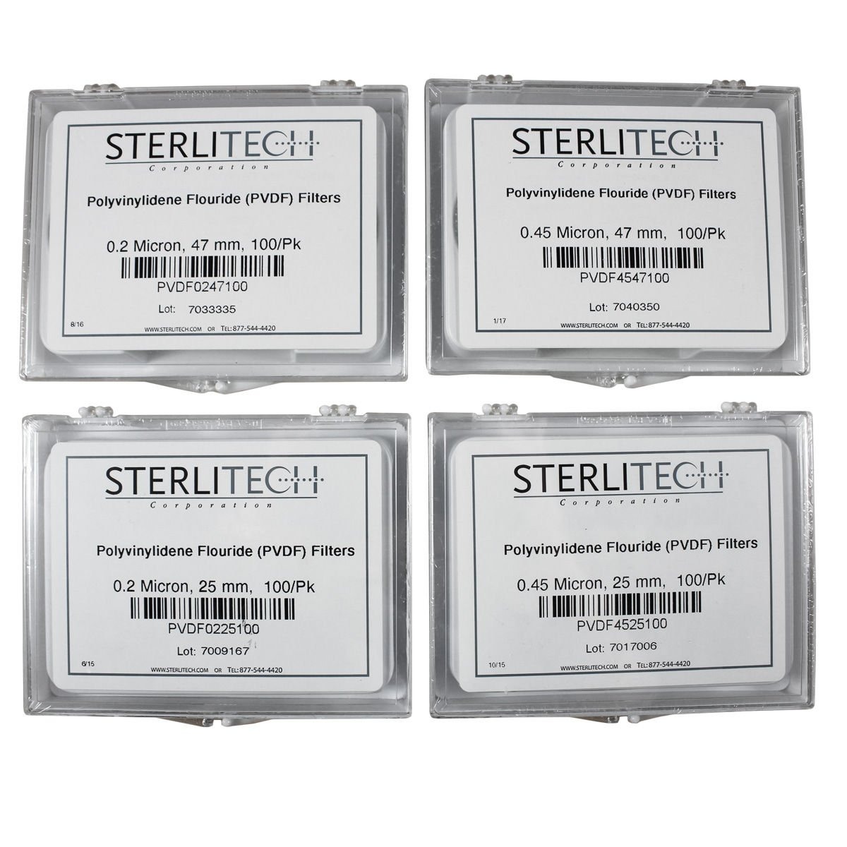 Sterlitech Hydrophilic Polyvinylidene Flouride (PVDF) Membrane Filter/ 친수성 PVDF 멤브레인필터