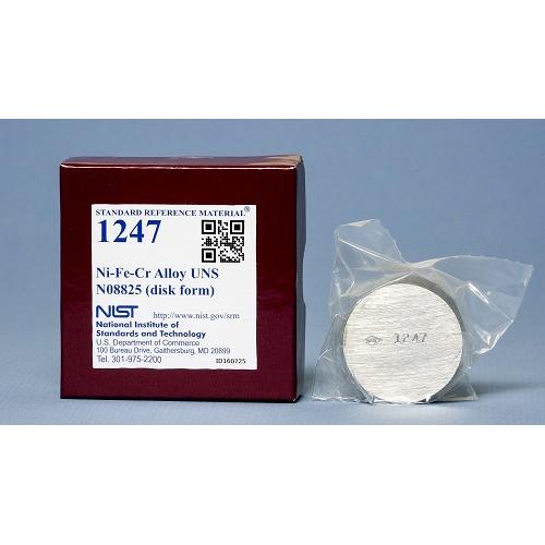 NIST, 1247, Ni-Fe-Cr Alloy UNS N08825, disk