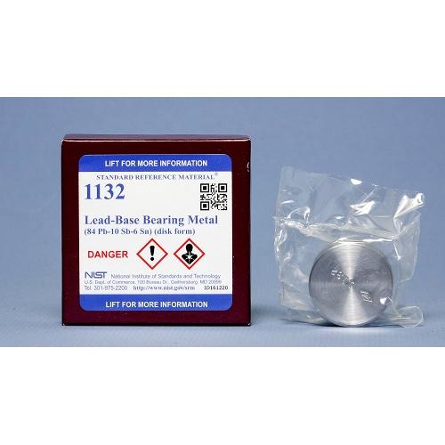 NIST, 1132, Lead-Base Bearing Metal (84 Pb-10 Sb-6 Sn), disk